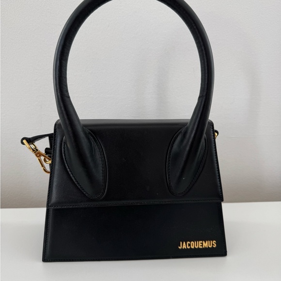 Jacquemus Large Chiquito Black Leather Handbag - Picture 1 of 6